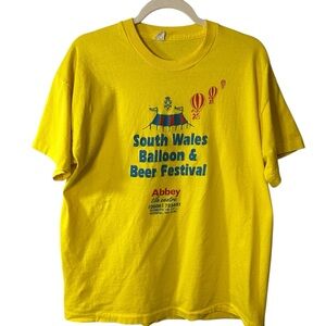 VINTAGE | 90s South Wales Balloon & Beer Festival‎ - Yellow - Sz VTG XL